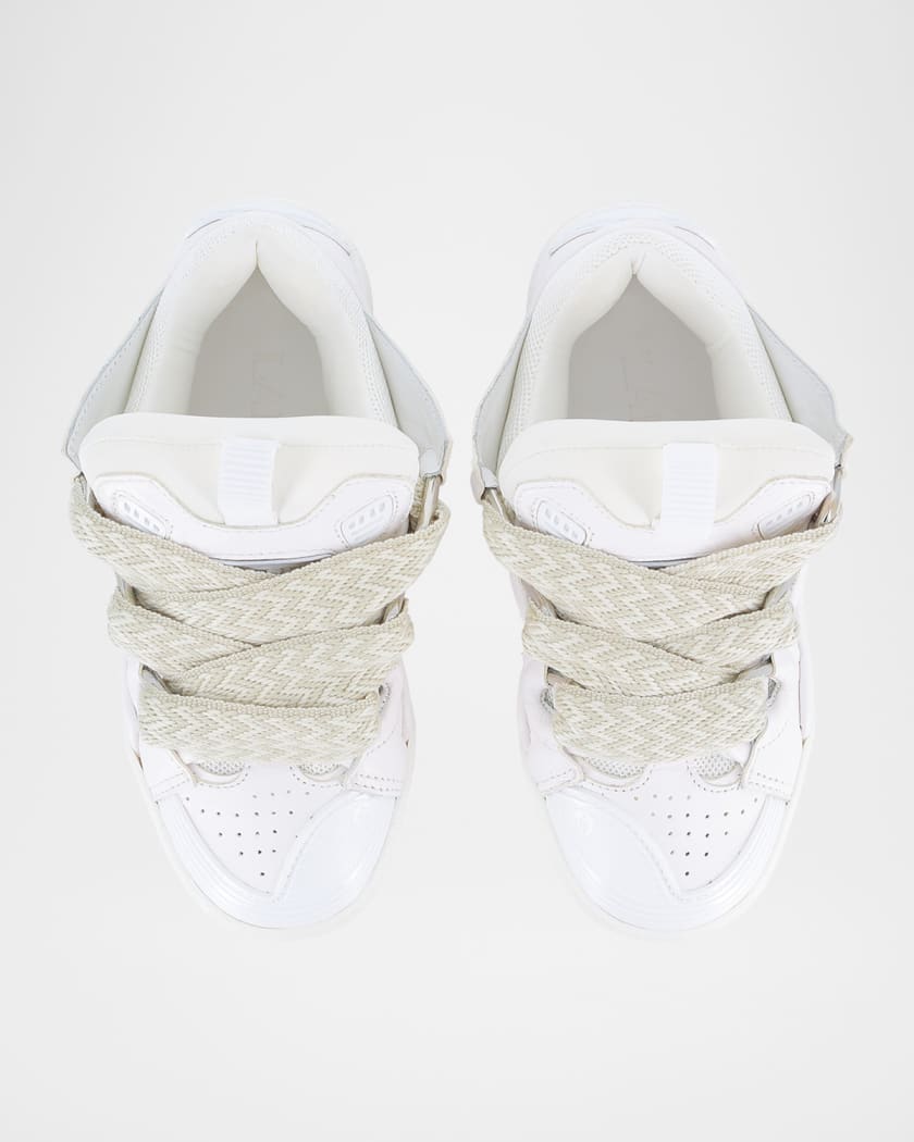 Kid's Curb Leather Trainer Sneakers
