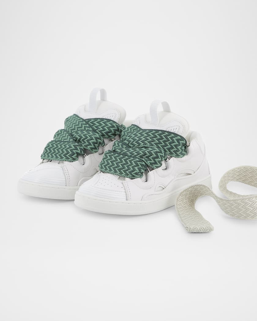 Kid's Curb Leather Trainer Sneakers