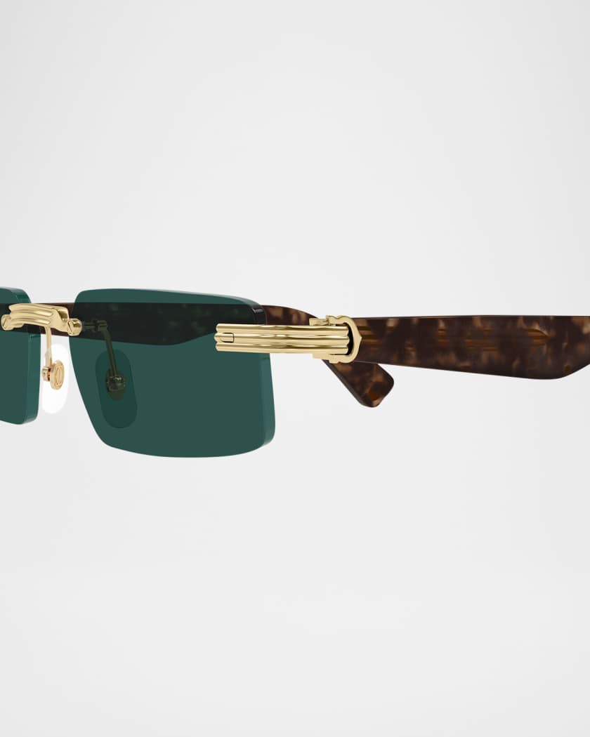 Men's CT0537SM Metal Rectangle Sunglasses