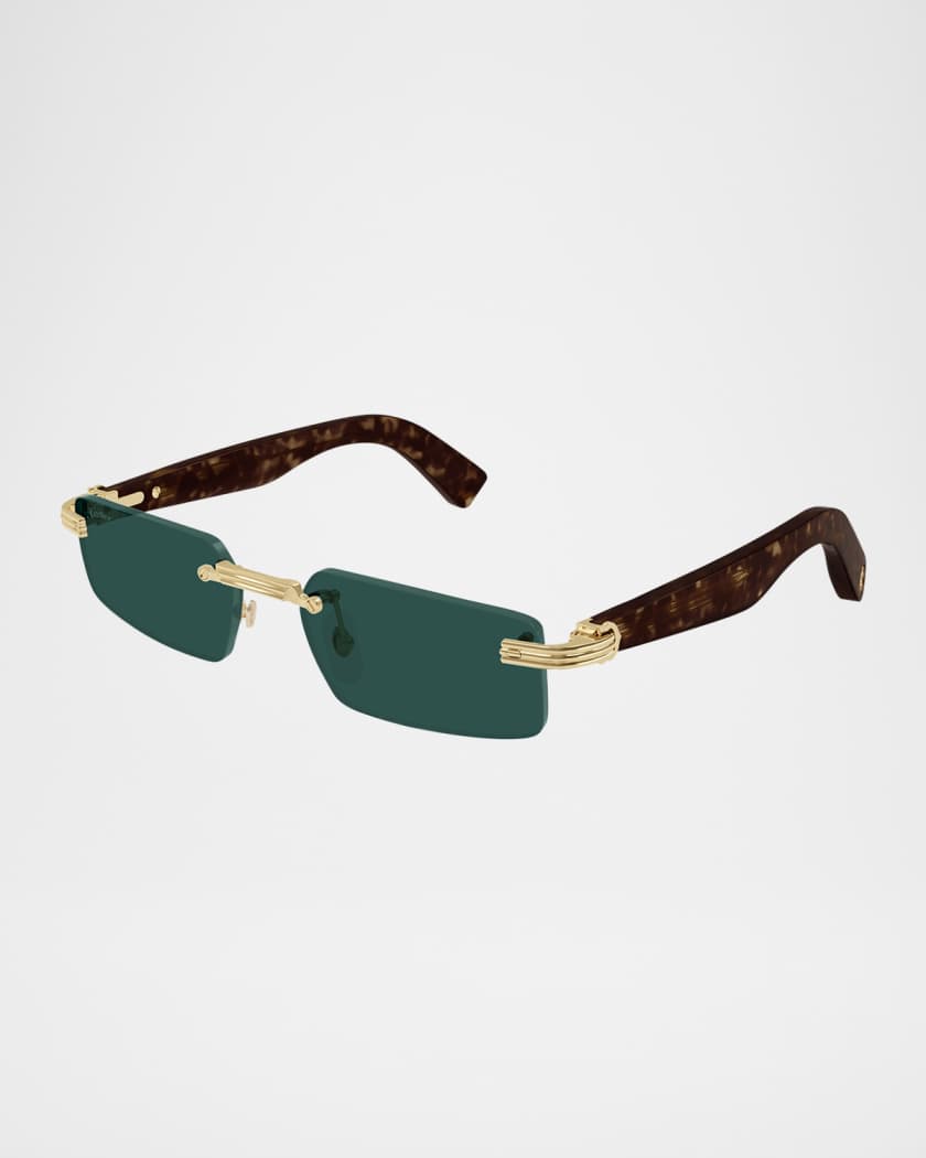 Men's CT0537SM Metal Rectangle Sunglasses