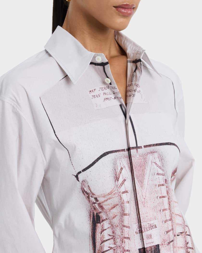 Jean Paul Gaultier Long Sleeves Shirt Printed Trompe Loeil