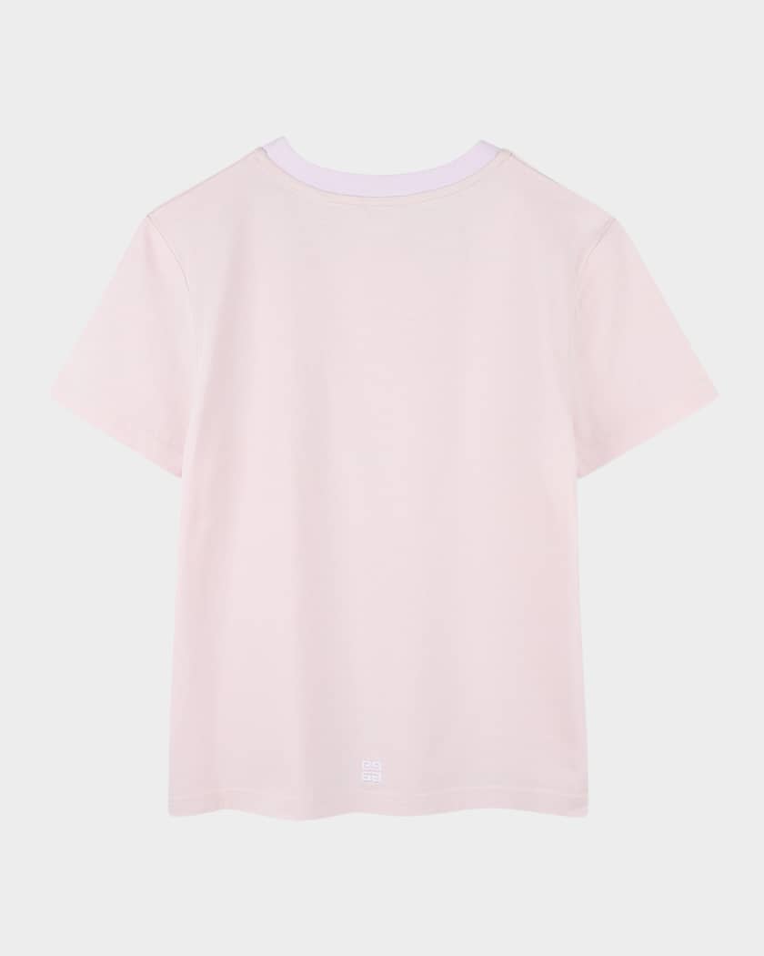  Girl's Script Logo-Print T-Shirt, Size 8-14