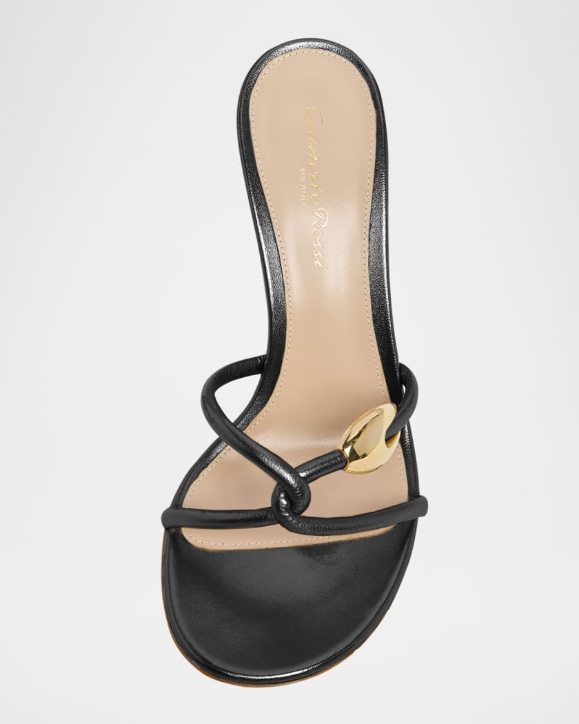 Metallic Serpent Twist Stiletto Sandals
