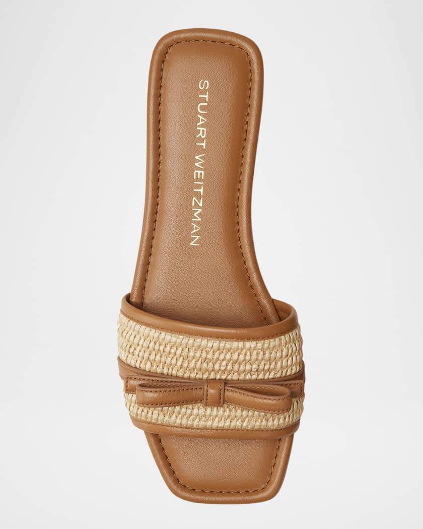 Felicity Bow Leather Flat Sandals