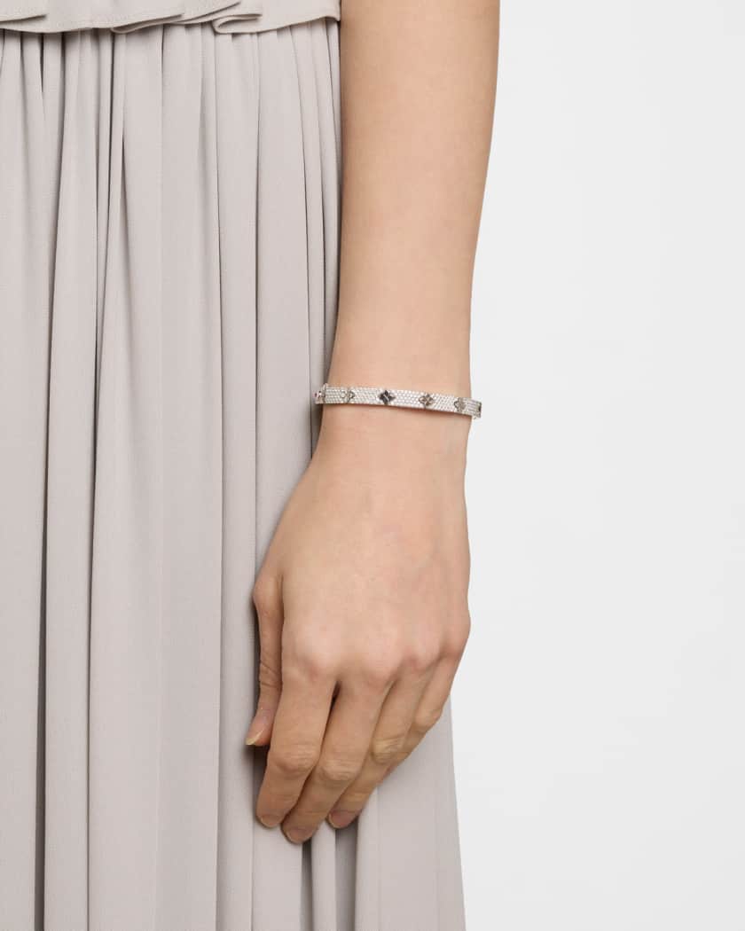 18K White Gold Diamond Love In Verona Bangle, 48x58mm