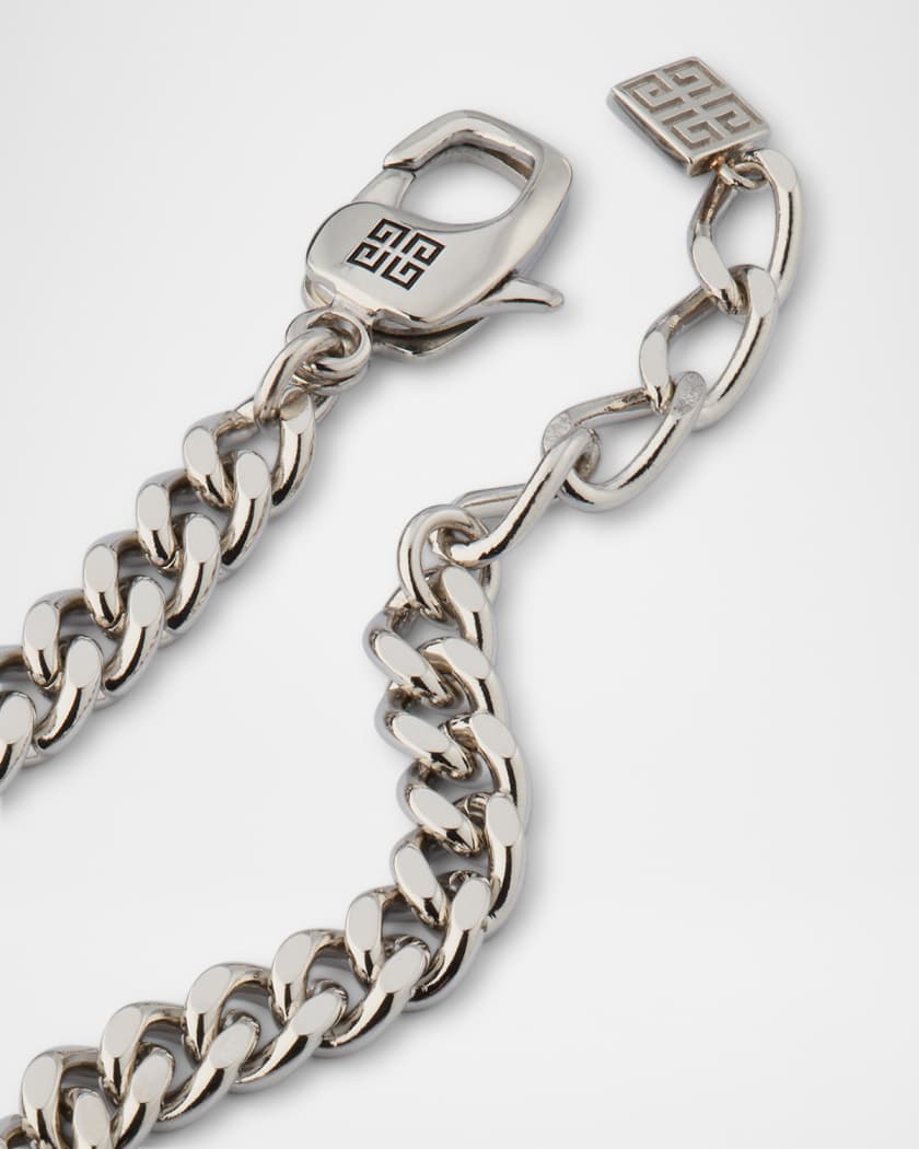 Men's Black 4G Silvery Small Chain Bracelet