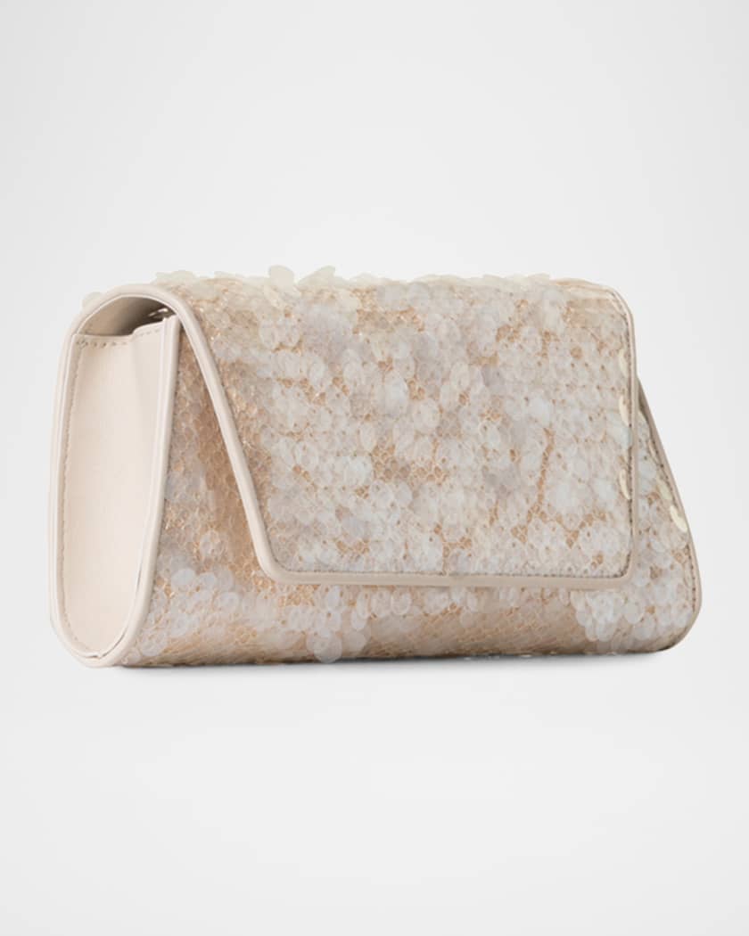 Anouk Mini Sequined Trapezoid Clutch Bag