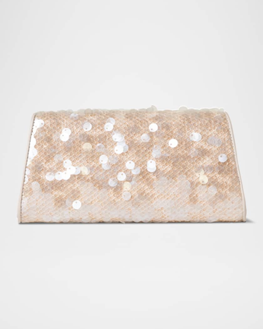 Anouk Mini Sequined Trapezoid Clutch Bag