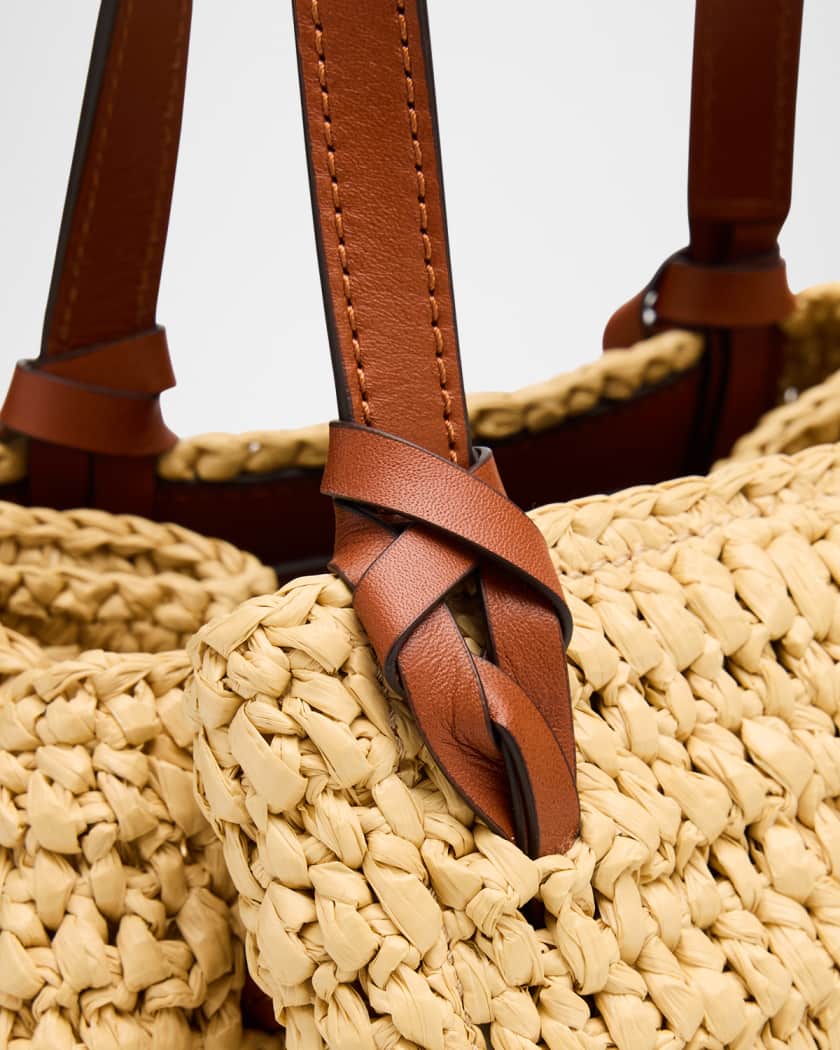 Gio Drawstring Raffia Crossbody Bag