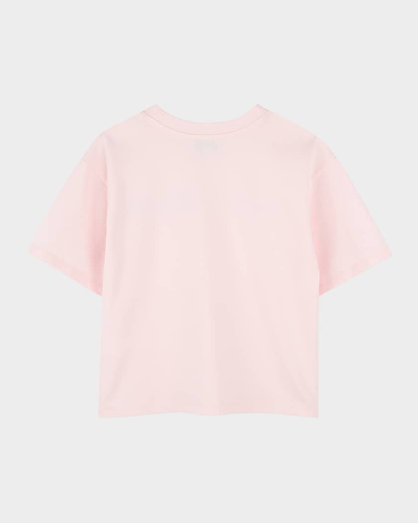Girl's Rhinestone Logo Cotton Jersey Tee