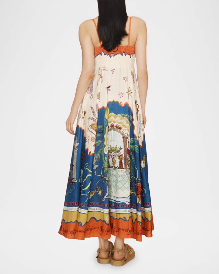 Surrealist Summer Midi Sundress