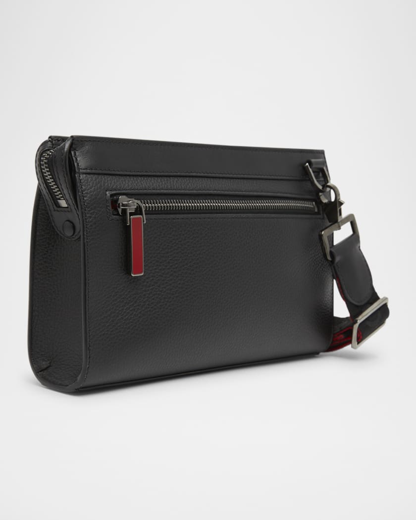 Men's Funky Leather Empire Spikes Crossbody Bag