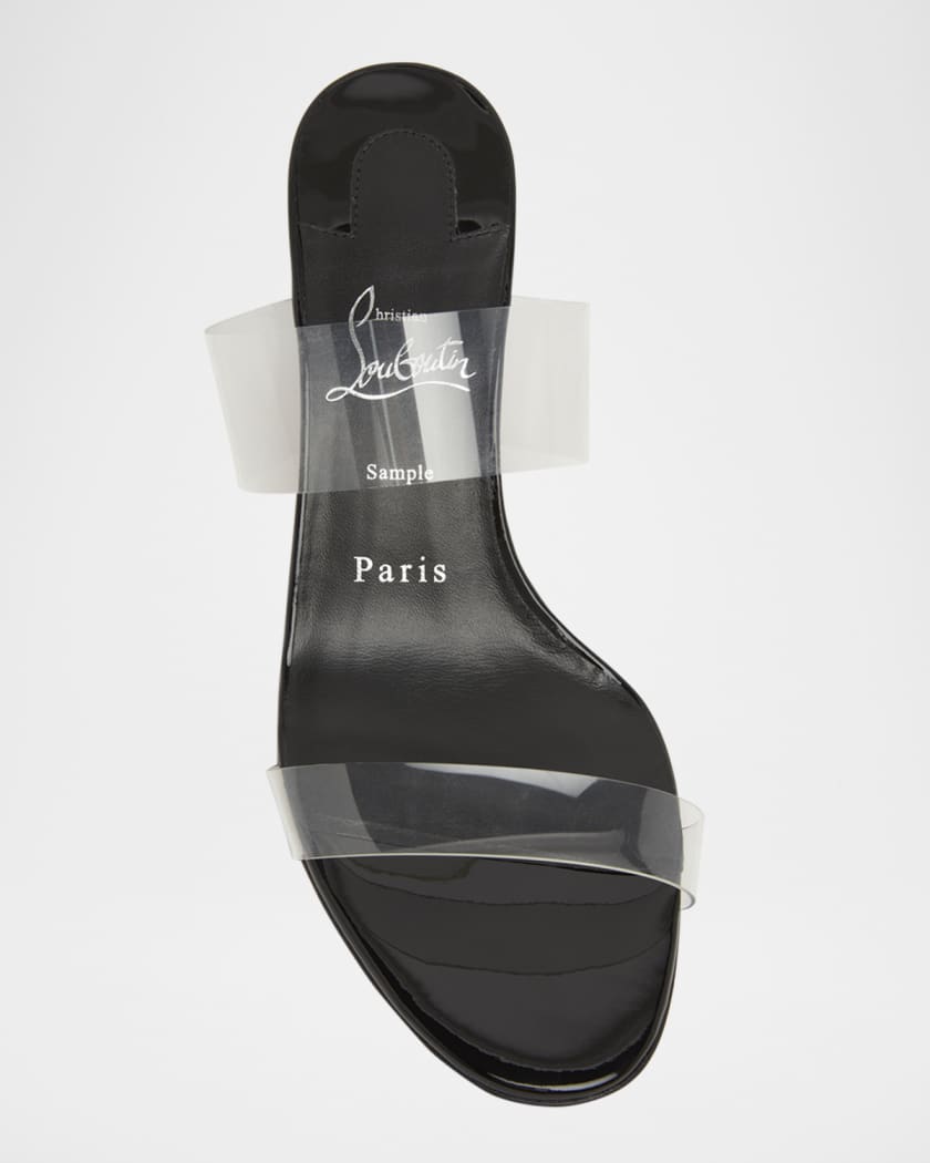 Just Nothing Clear Red Sole Slide Sandals