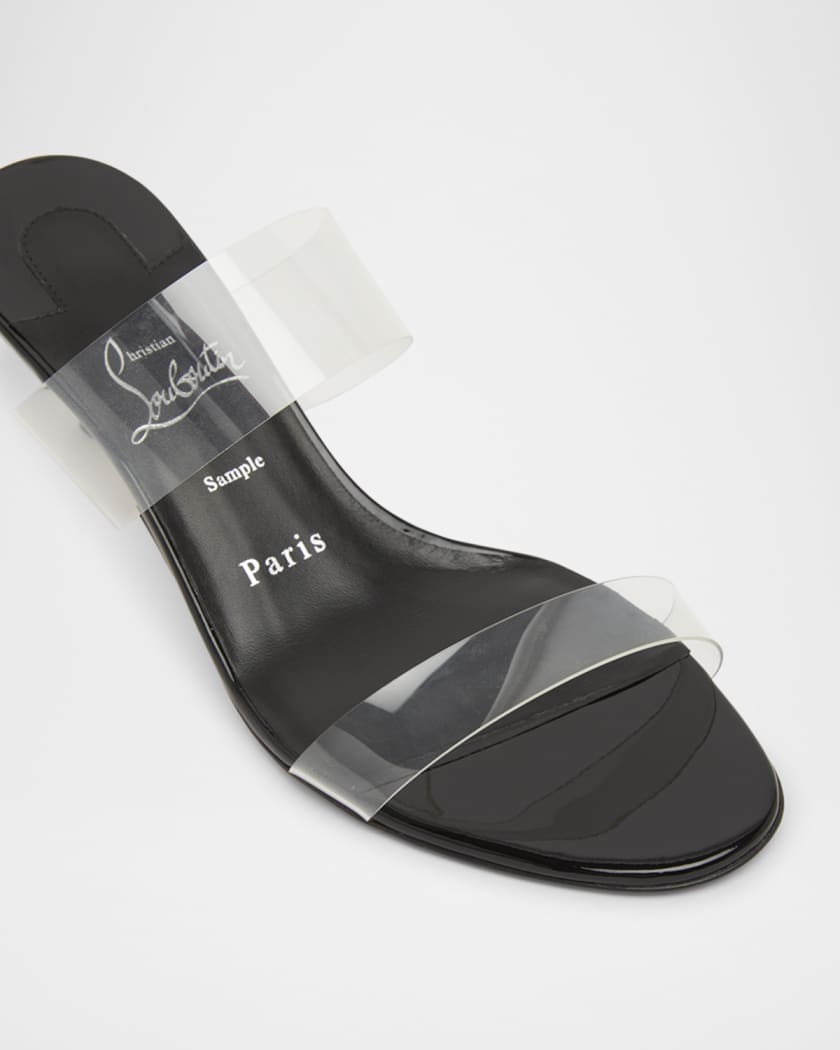 Just Nothing Clear Red Sole Slide Sandals