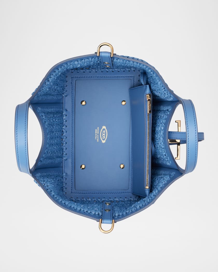 ハンドバッグ Mini crochet and leather tote bag Tod's Mini Crochet Shopping Tote Bag | Neiman Marcus