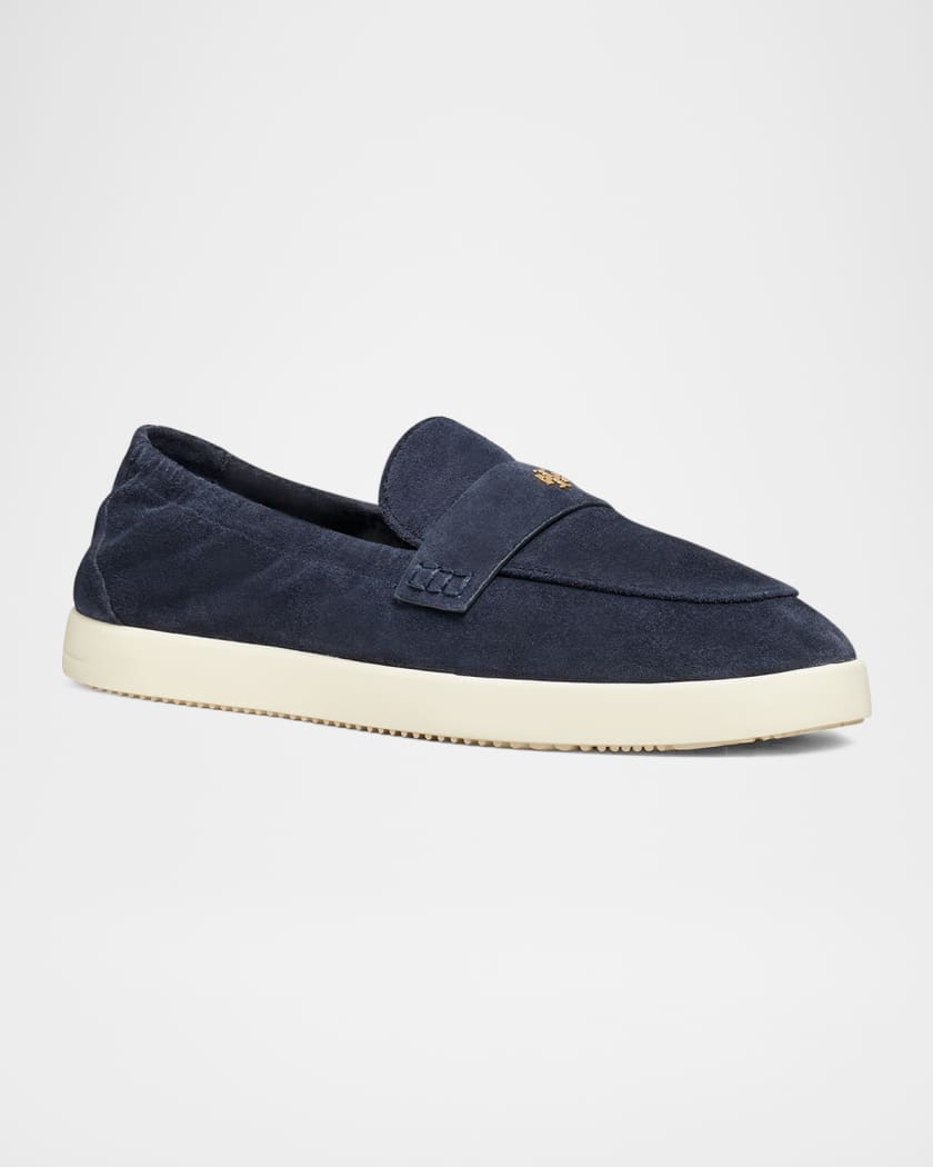 Sporty Suede Slip-On Loafers