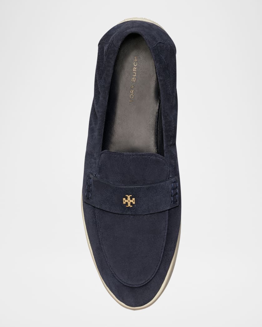 Sporty Suede Slip-On Loafers