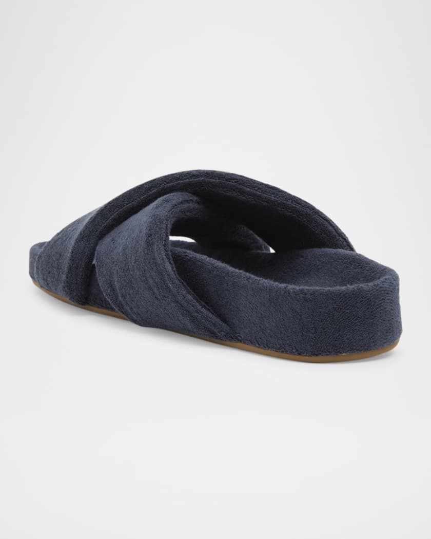 Men's Bizzu Sponge Cotton Criss-Cross Slides