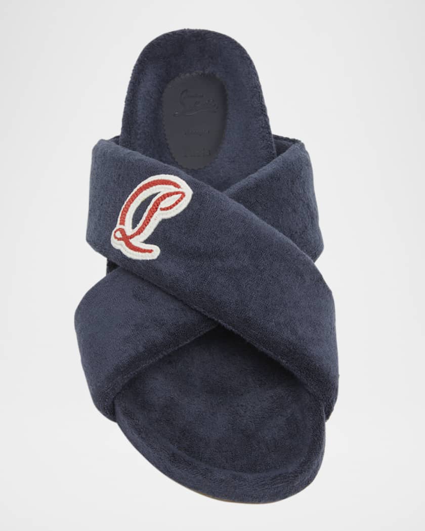 Men's Bizzu Sponge Cotton Criss-Cross Slides