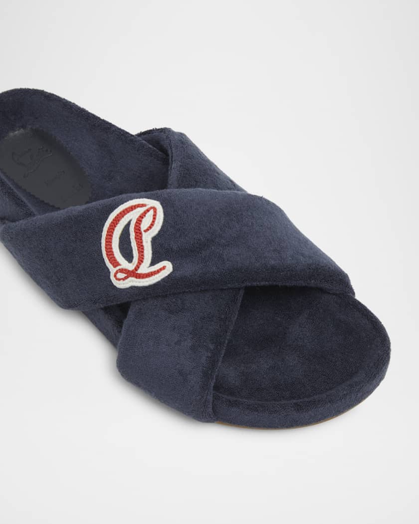Men's Bizzu Sponge Cotton Criss-Cross Slides