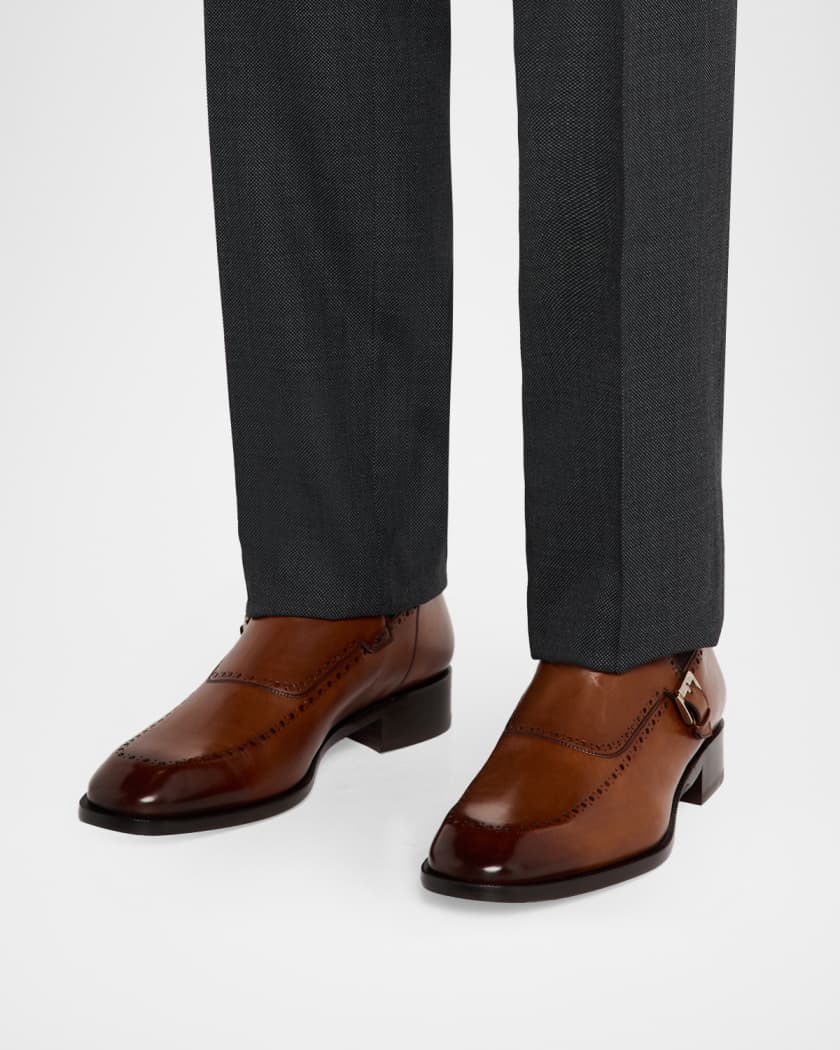Men's Sartosea Brogue Patina Leather Chelsea Boots