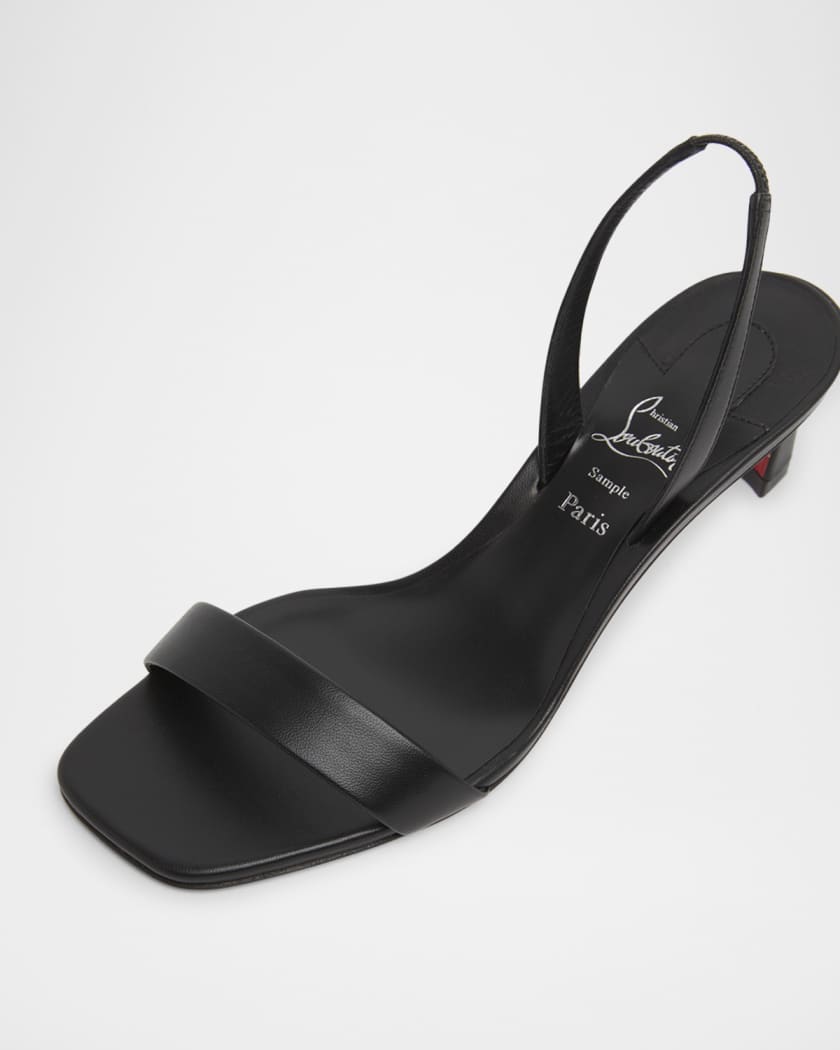Condora Leather Red Sole Slingback Sandals