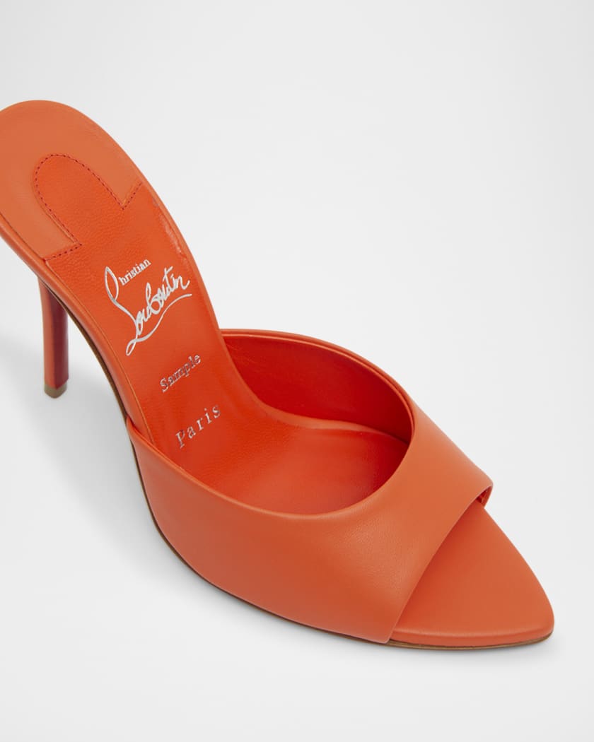 Miss Z Leather Red Sole Mule Sandals