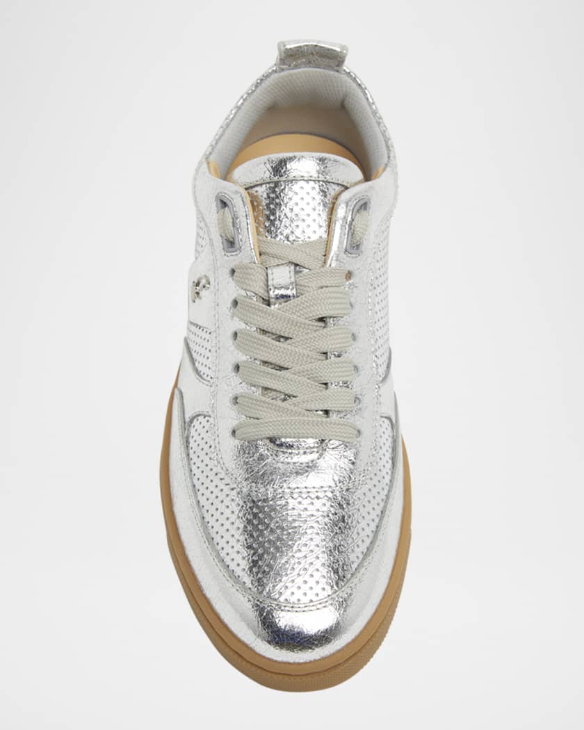 Tutti Rui Donna Metallic Red Sole Sneakers
