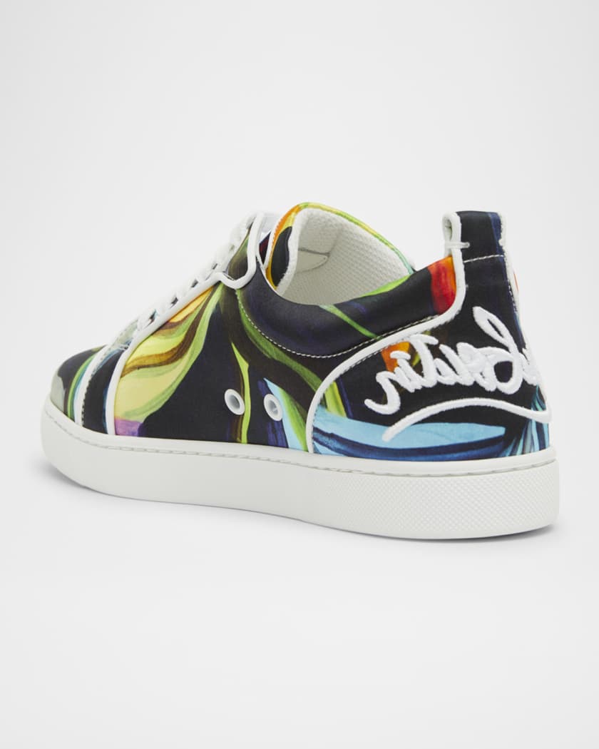 Fun Louise Junior Printed Silk Red Sole Sneakers