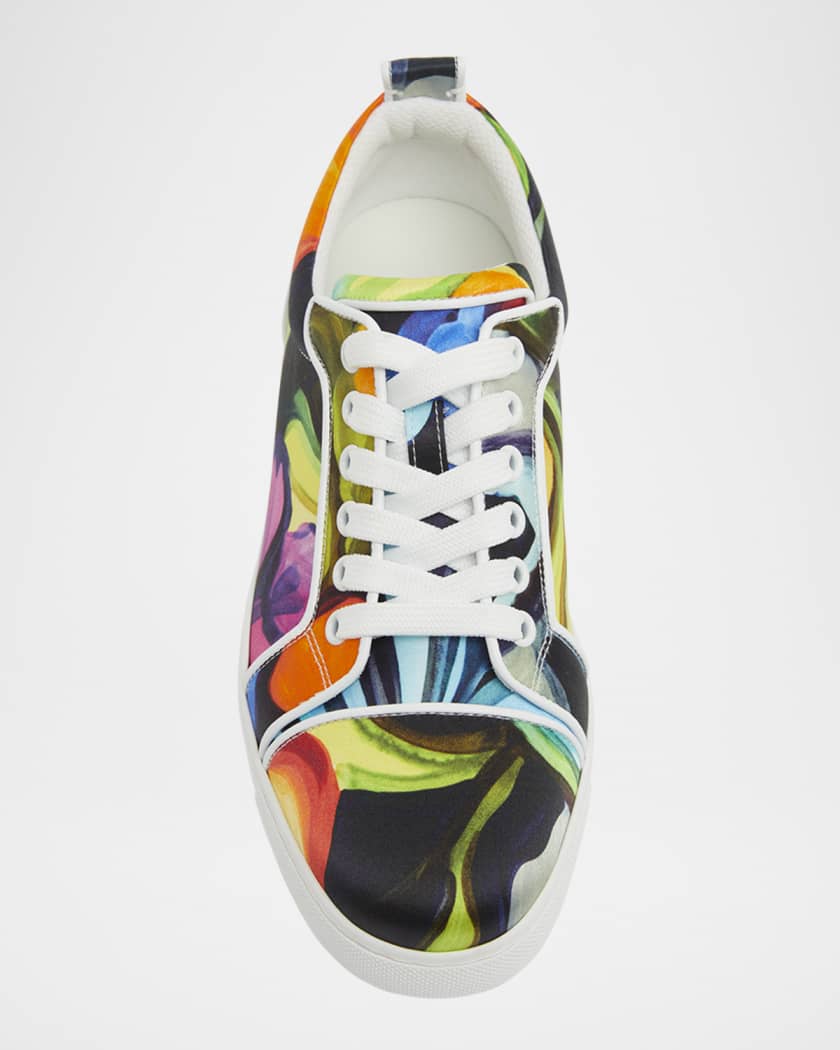 Fun Louise Junior Printed Silk Red Sole Sneakers