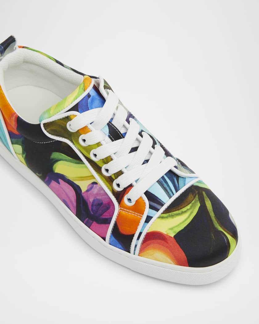 Fun Louise Junior Printed Silk Red Sole Sneakers