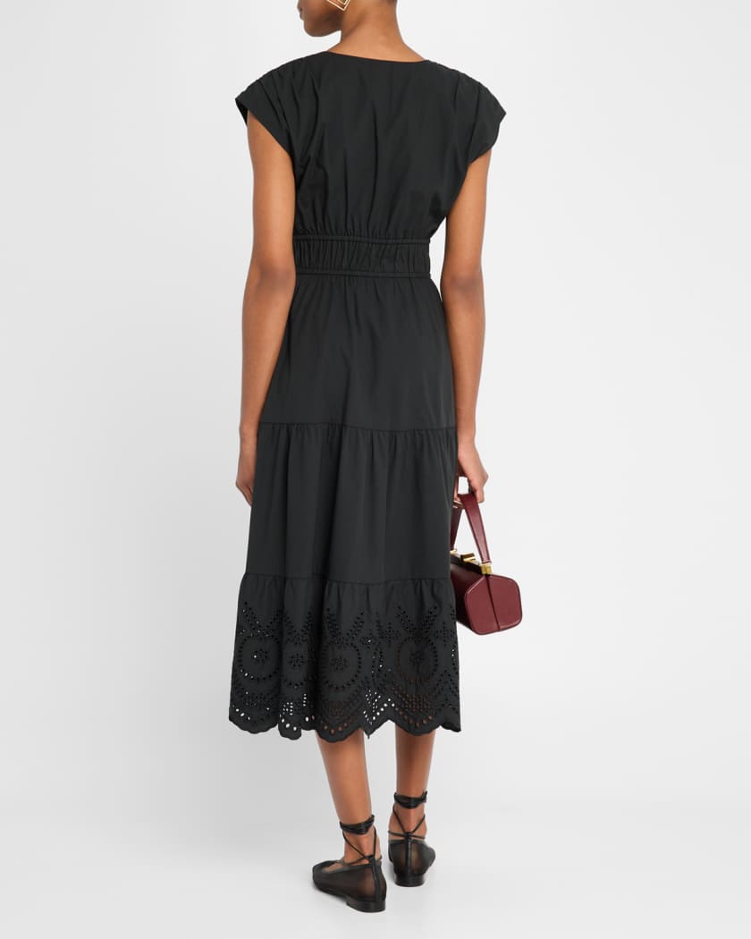 Lucia Eyelet Midi Dress
