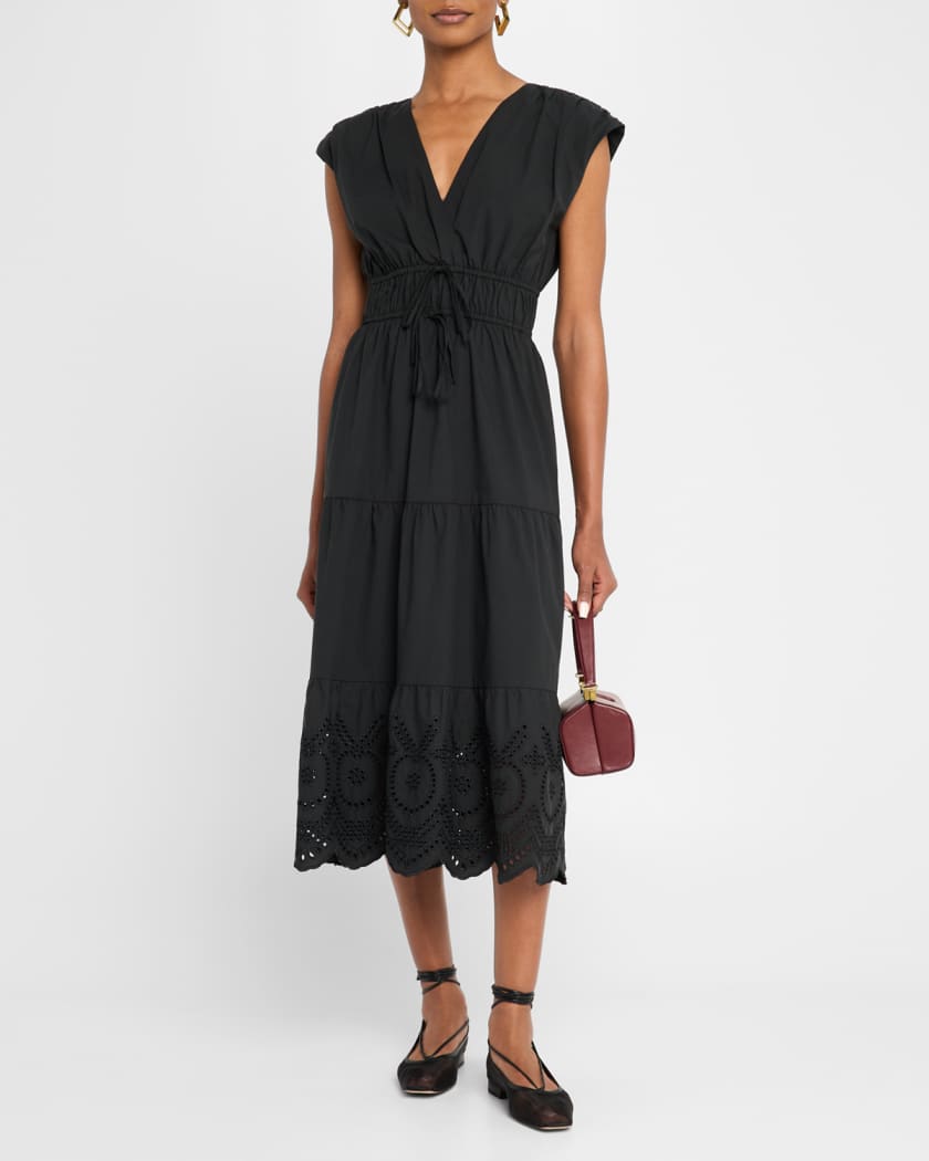 Lucia Eyelet Midi Dress
