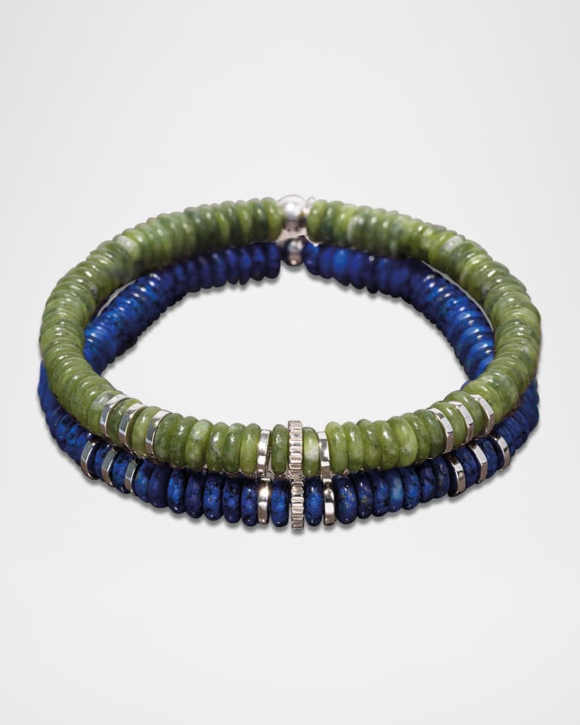 Tateossian Men's Positano Jade Beaded Bracelet | Neiman Marcus