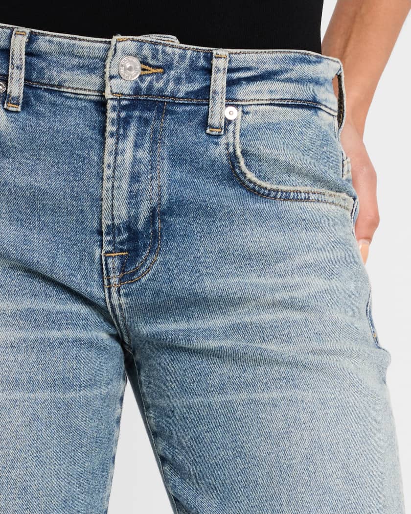 Calie Distressed Straight Ankle Jeans