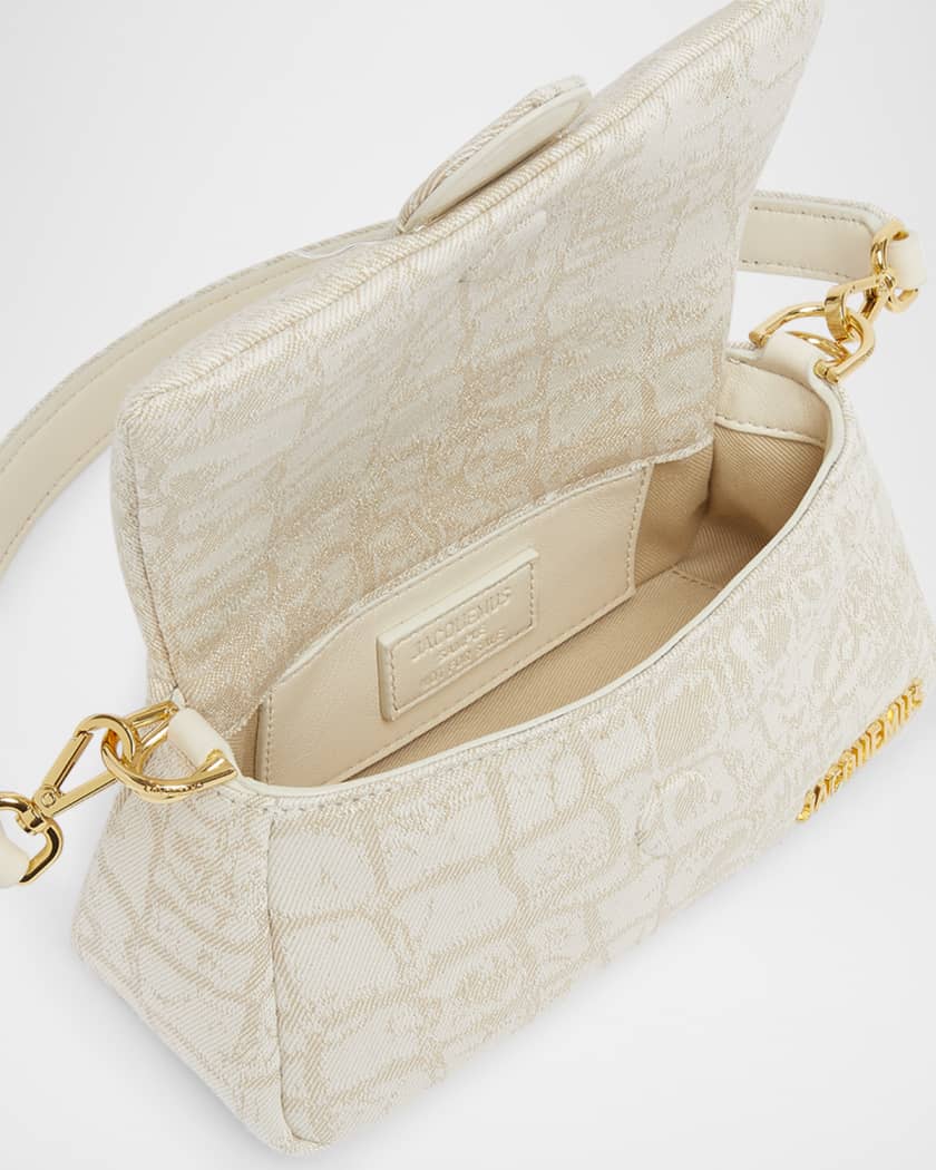 Le Petit Bambimou Croc-Print Canvas Shoulder bag