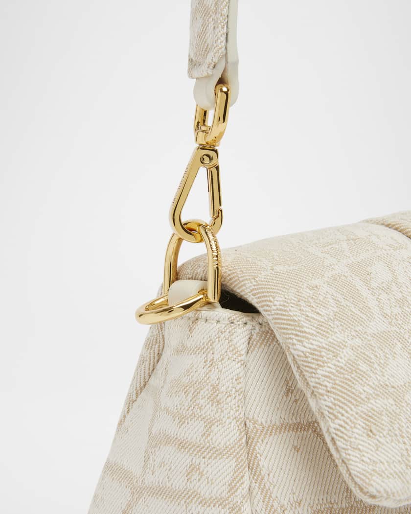Le Petit Bambimou Croc-Print Canvas Shoulder bag