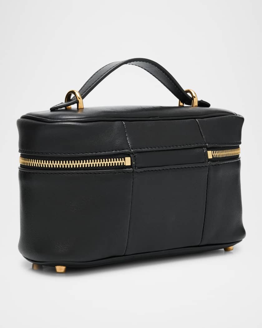 Zip Lamb Leather Shoulder Bag