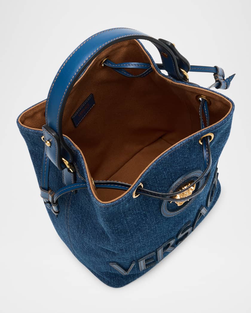 La Medusa Denim Bucket Bag