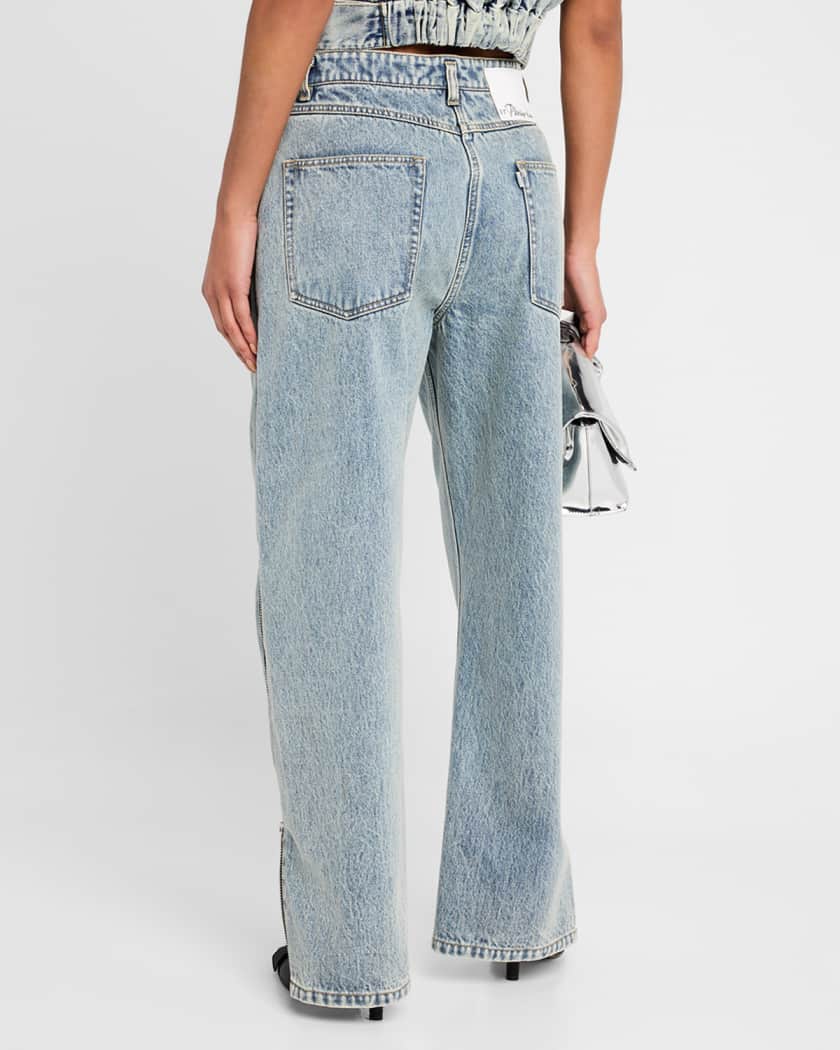 Curved Side-Zip Jeans