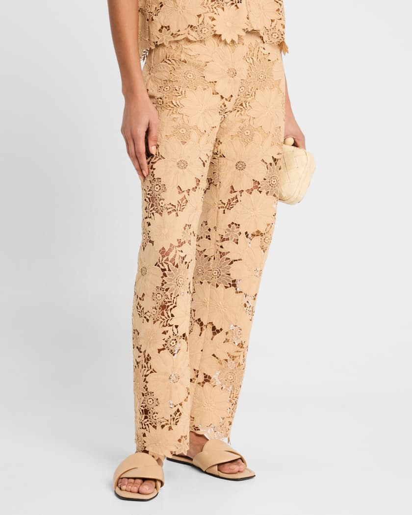 Le Superbe Suntan Lace Camp Pants | Neiman Marcus display picture 1