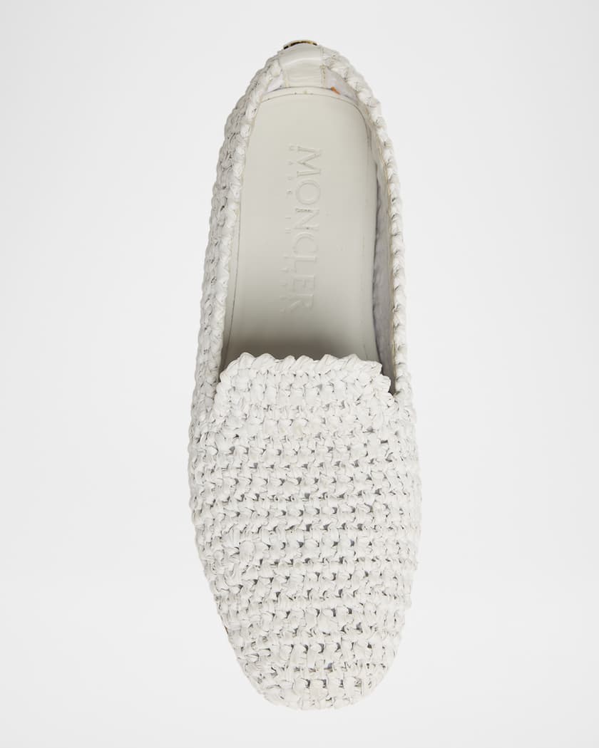 Moncler Woven Leather Loafers | Neiman Marcus