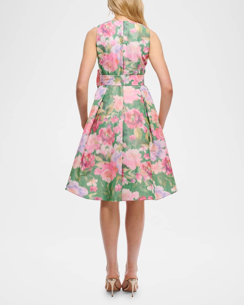 Keegan Sleeveless Floral-Print Dress