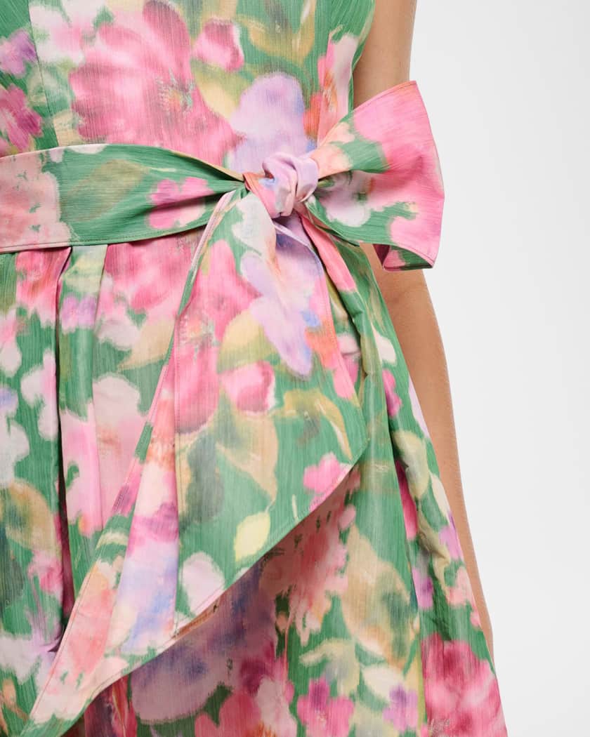 Keegan Sleeveless Floral-Print Dress