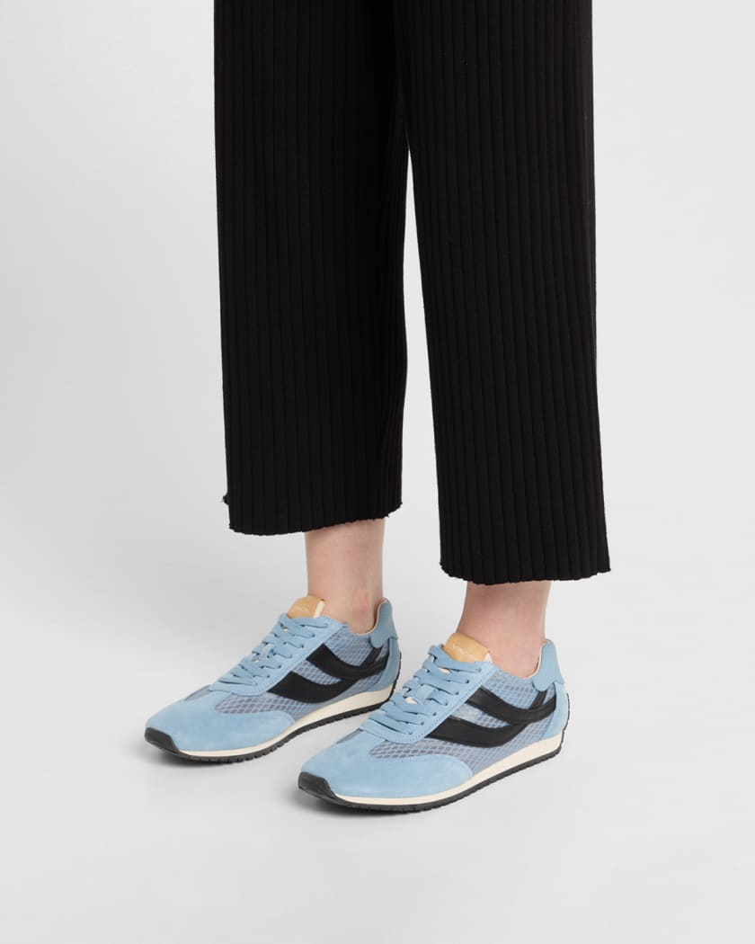 Oasis Mixed Leather Net Retro Sneakers