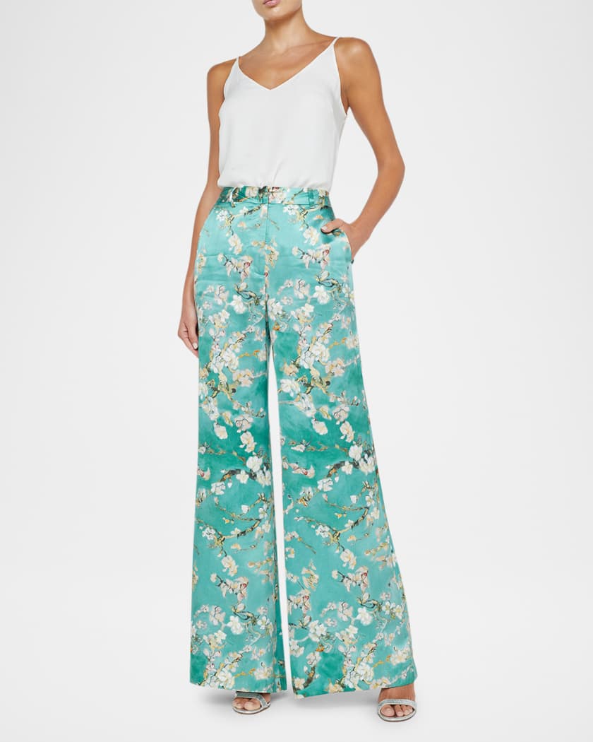Cherry Blossom Pilar Wide-Leg Pants