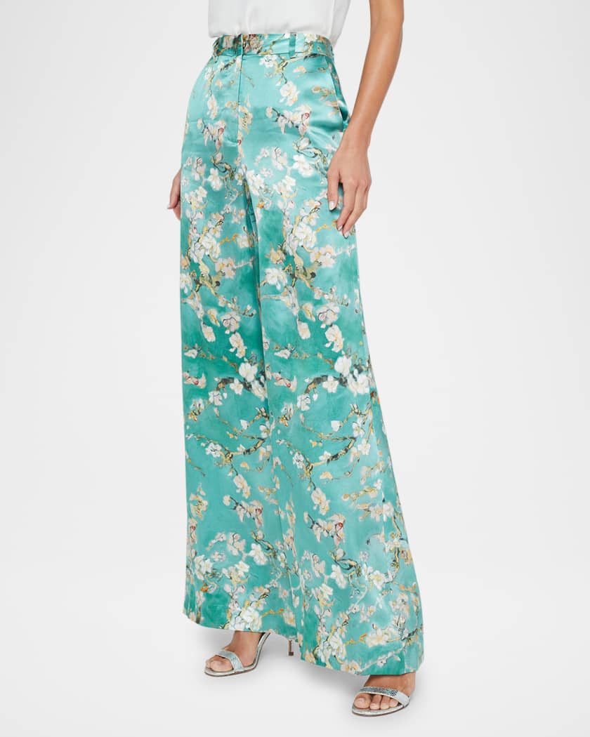 Cherry Blossom Pilar Wide-Leg Pants
