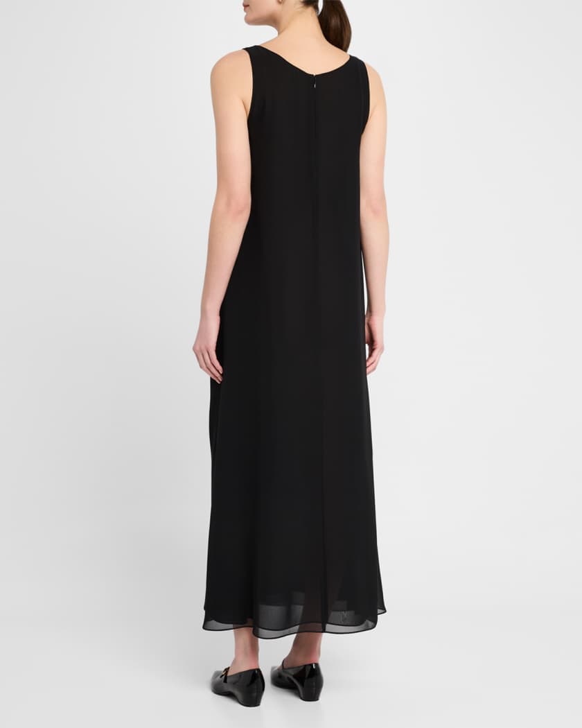 Sleeveless Techno Georgette Maxi Dress