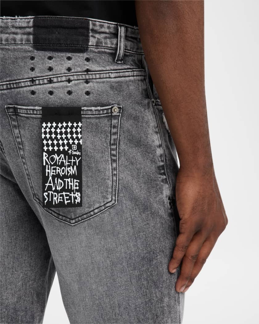 Men's Bronko Smoke Trashed Bootcut Jeans