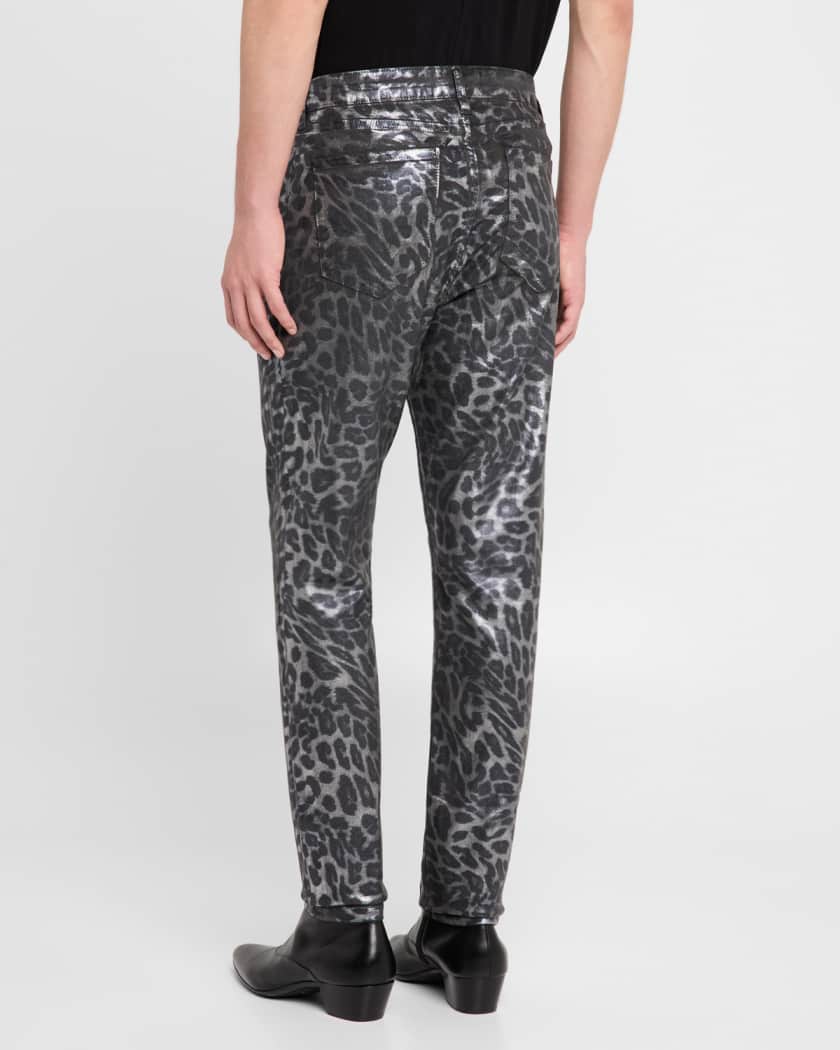 Men's Greyson Leopard Skinny Jeans